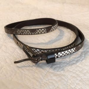 J. Crew snakeskin skinny belt